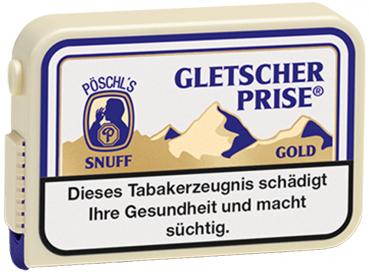 Pöschl Gletscherprise GOLD Snuff Schnupftabak Dose 10g 10er T-Dsp.